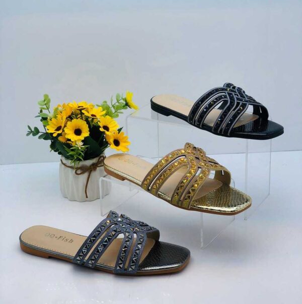 Dubai Premium Branded Ladie's Slipers Shoes